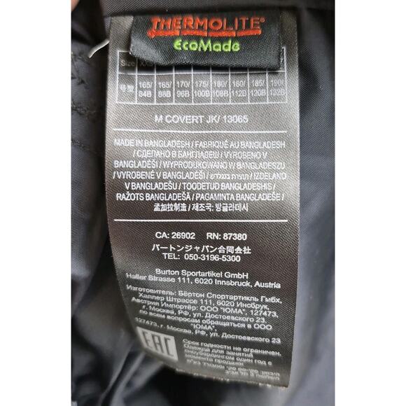 Men’s Burton Large Living Lining Striped Multicolor Snowboard Ski Jacket Coat XS - Picture 6 of 14